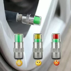 Vélo Original Bouchon Valve Pneu Voiture Argent 2.4 Bar Pression -Rubéna Soldes Boutique bouchon valve pneu voiture argent 24 bar pression 1 3