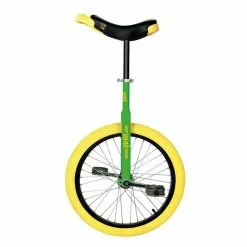 Monocycle QU-AX 20" Luxus Vert Jante Alu, Pneu Jaune