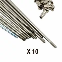 Funecobikes Rayons Roue De Vélo Avec écrous à Rayon - Kit De 10 Pièces