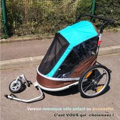 Remorque Vélo Pliable Pour 2 Enfants Maxxus -Rubéna Soldes Boutique remorque velo pliable pour 2 enfants maxxus 4